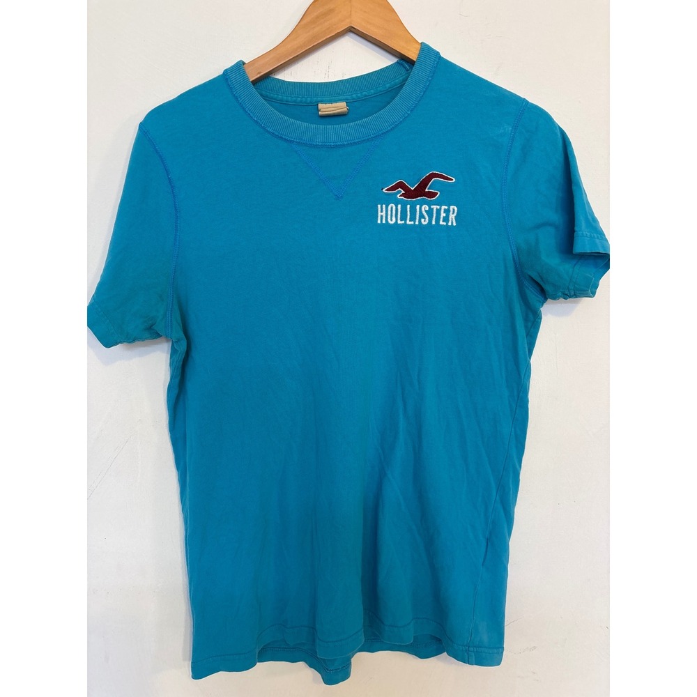 Hollister Mens Blue Short Sleeve Logo Graphic T-Shirt Size M